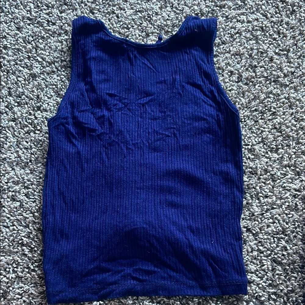 Antistar Navy Ruched Tank Top - Picture 6 of 6